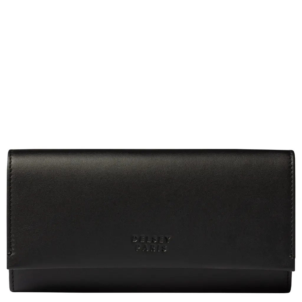 Portefeuille en cuir lisse 